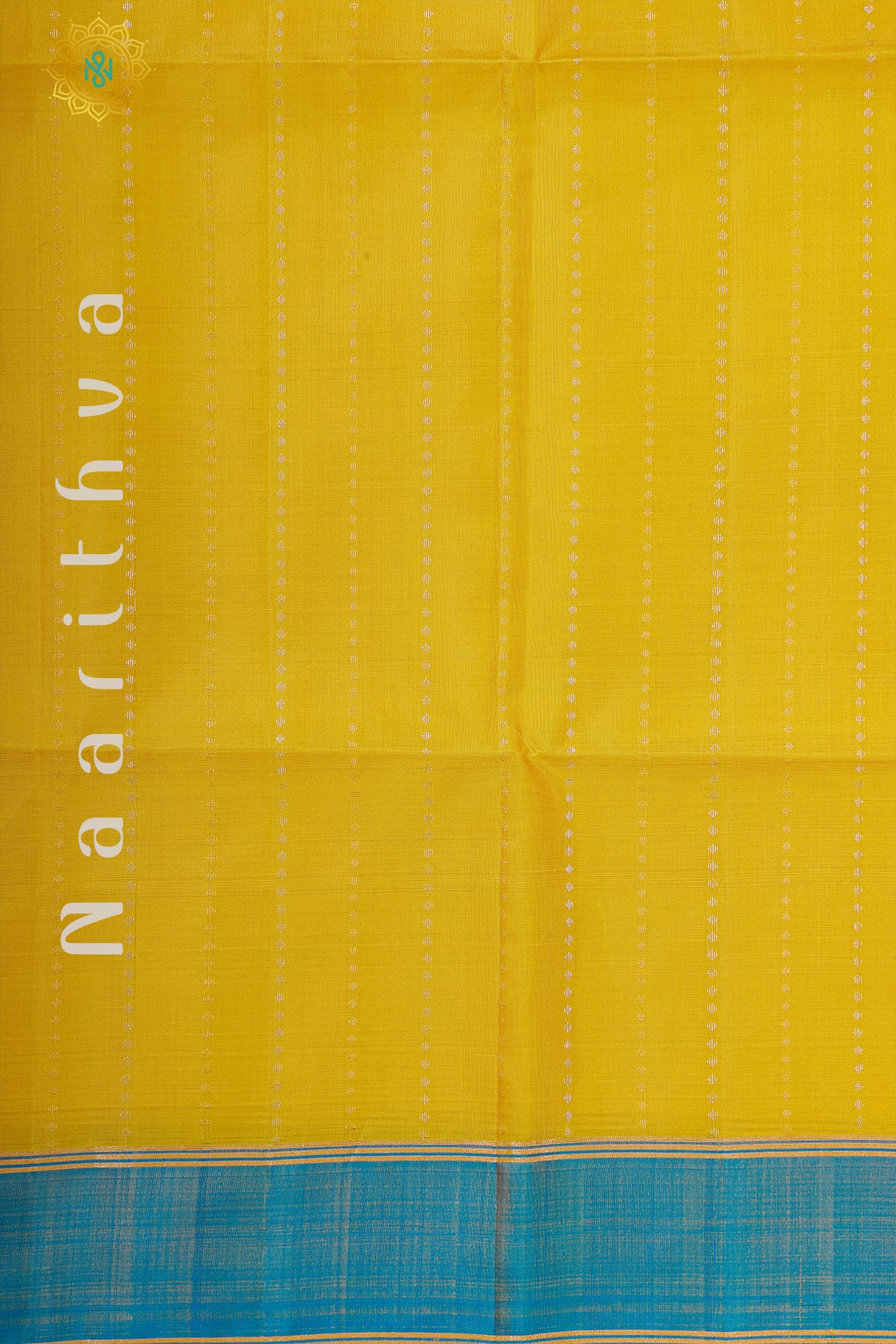 YELLOW WITH SKY BLUE - PURE KANJIVARAM SOFT SILK