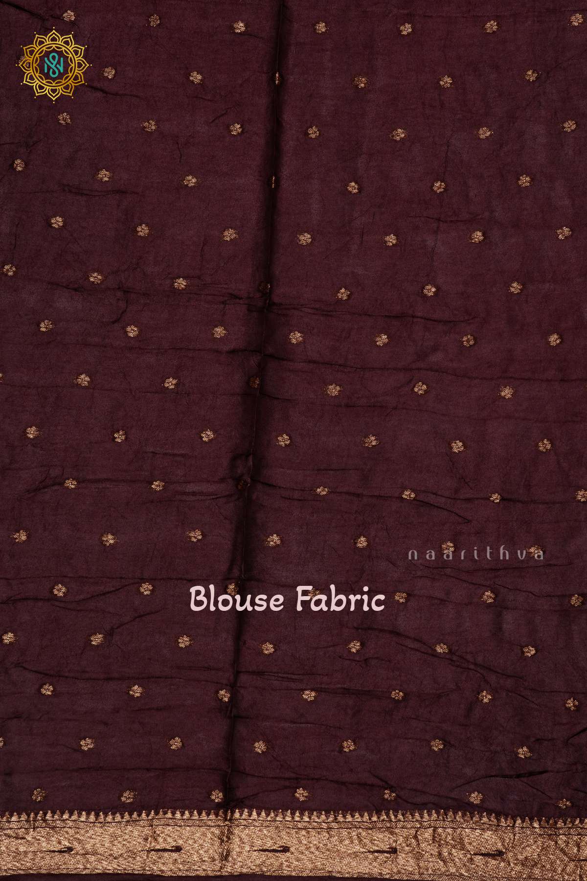 Brown Semi Tussar Silk Saree With Tie and Dye Bandini