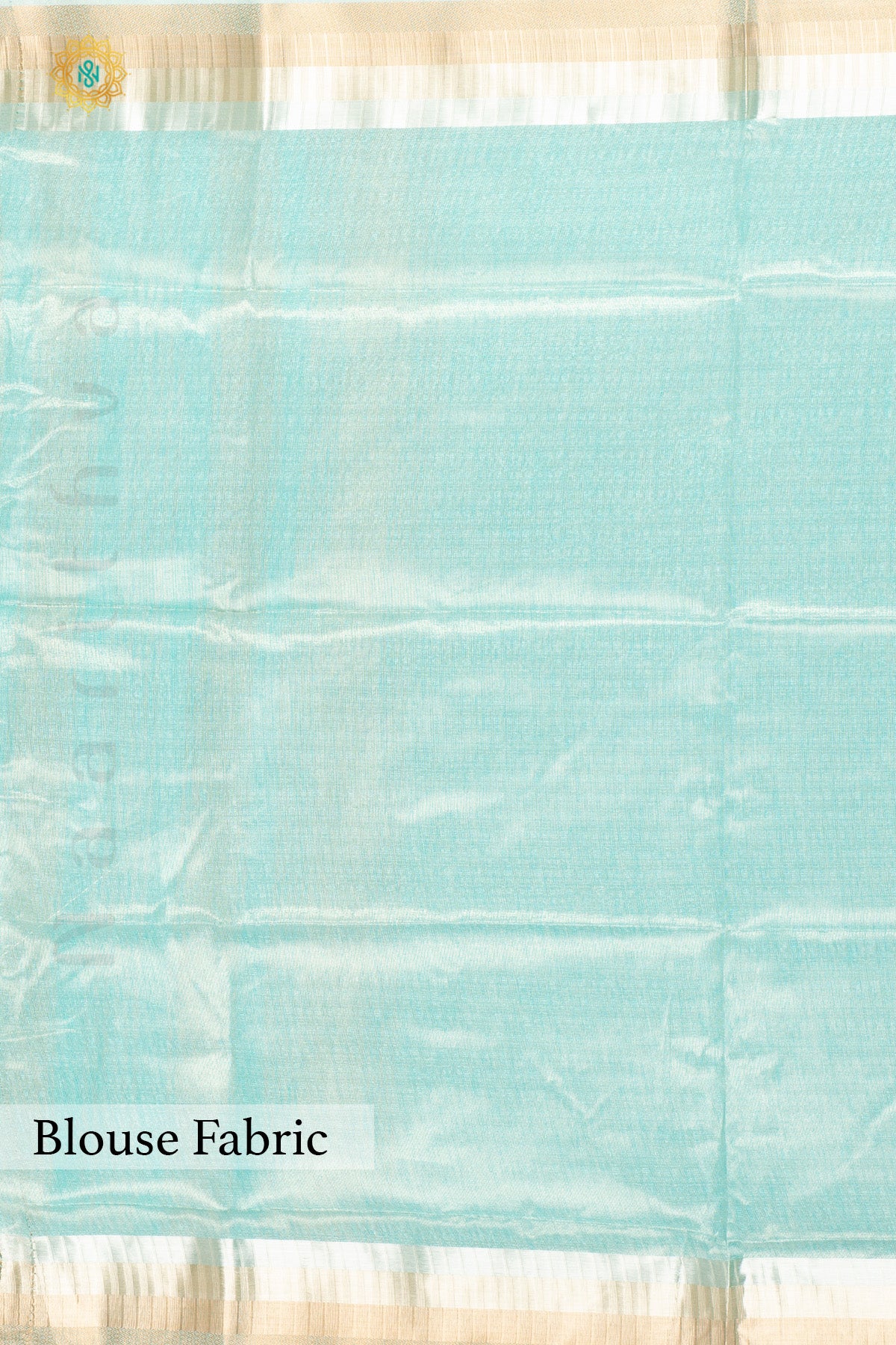 PASTEL BLUE - LINEN TISSUE WITH ZARI WOVEN BORDER & SELF BLOUSE