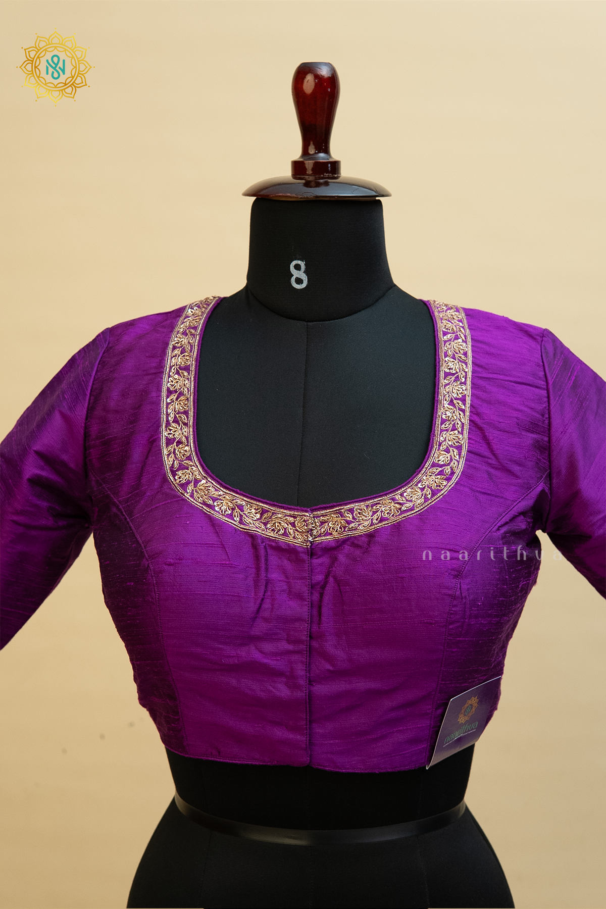 PURPLE - RAW SILK READYMADE BLOUSE