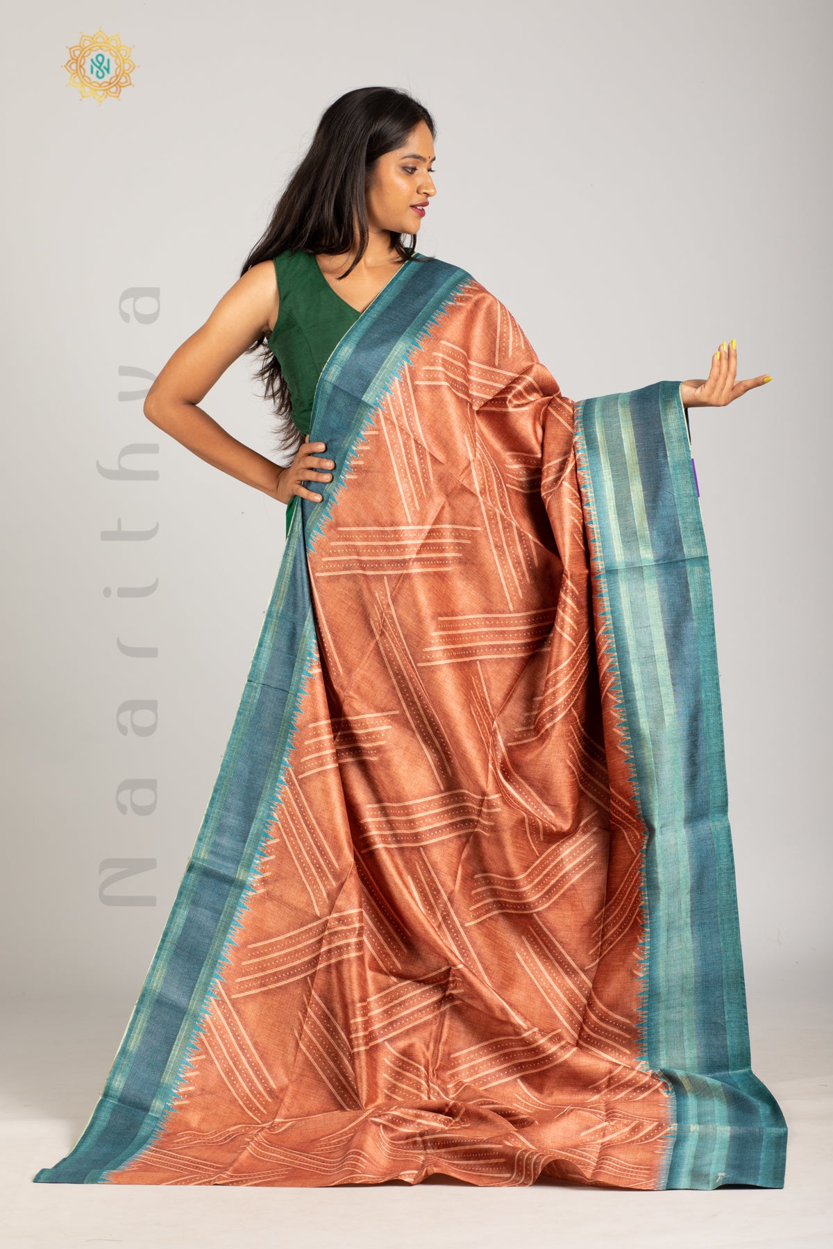 Contemporary Half and Half Cotton Saree from RustOrange www.yarnstyles.com  | Saree designs, Lace saree, Floral print sarees