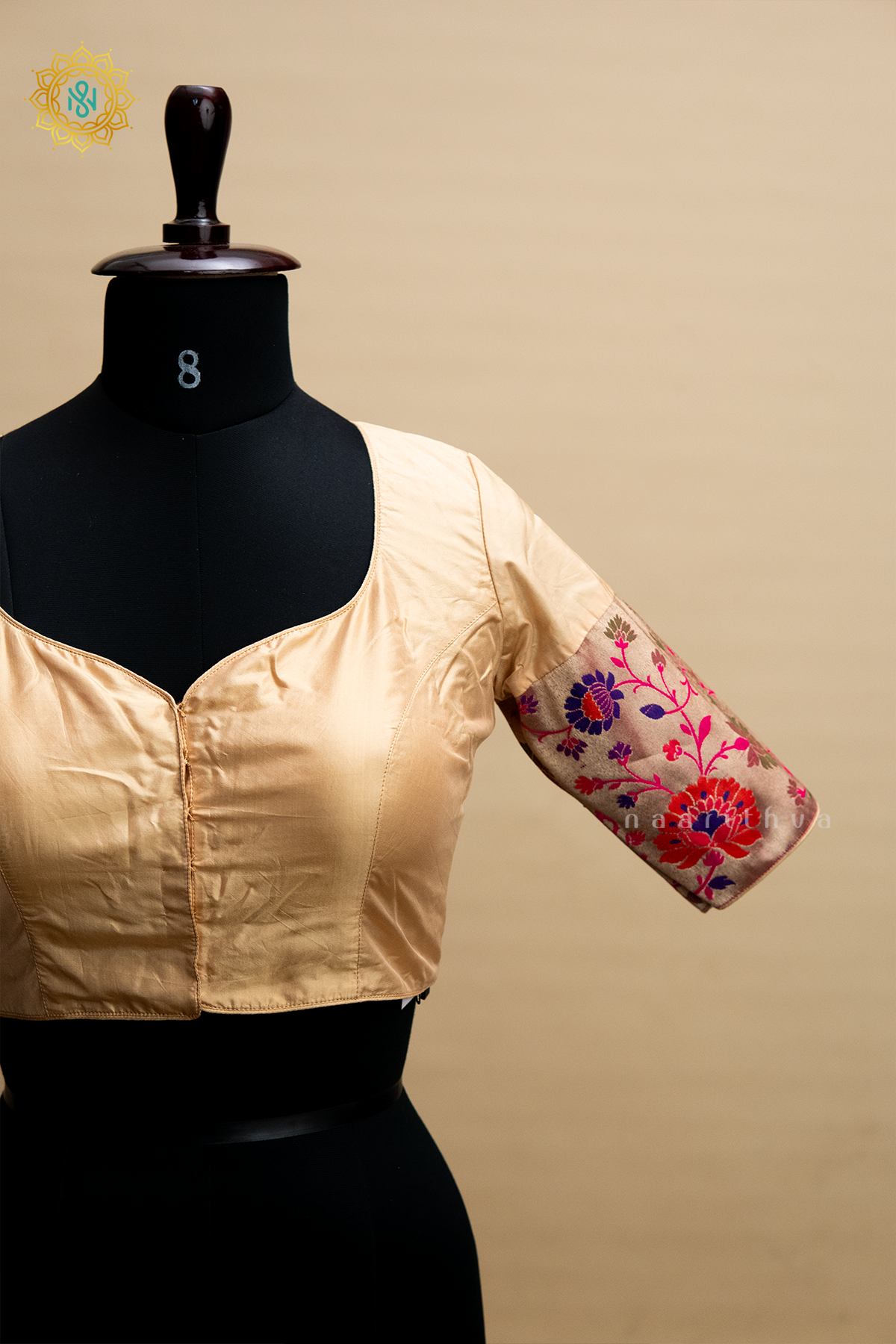 BEIGE - PAITHANI READYMADE BLOUSE