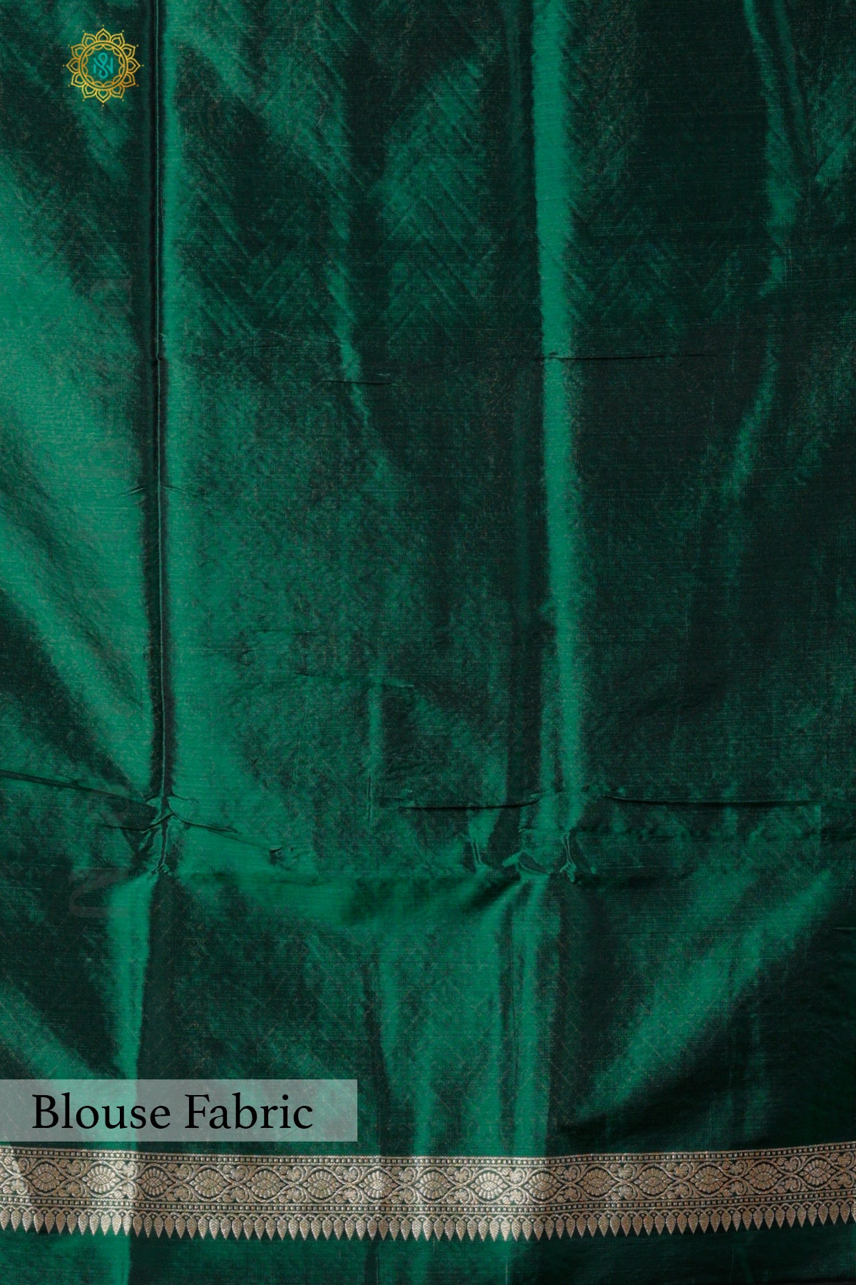 GREEN - SEMI KATAN SILK WITH ANTIQUE ZARI WEAVES ALLOVER