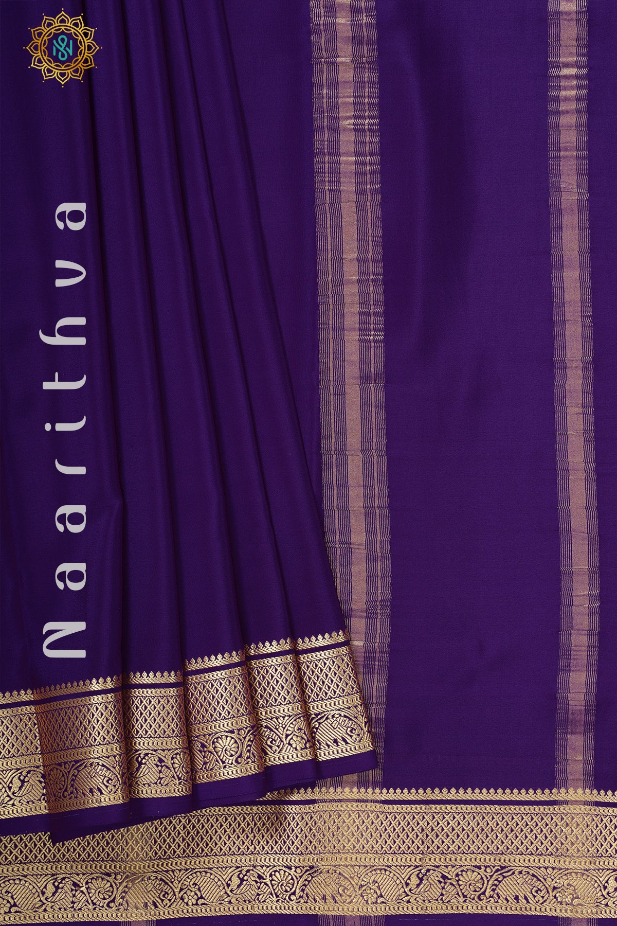 PURPLE - PURE MYSORE CREPE SILK