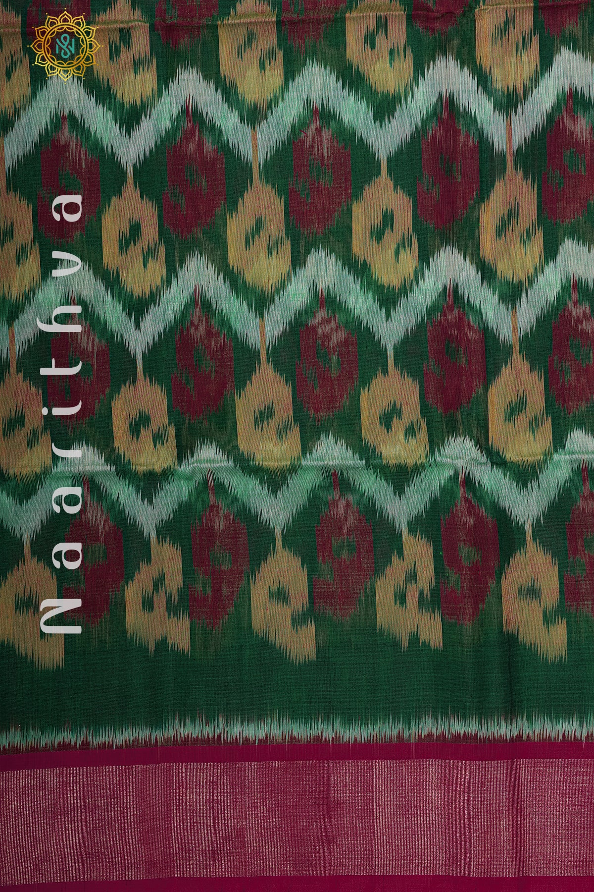 GREEN WITH PINK - IKAT SICO