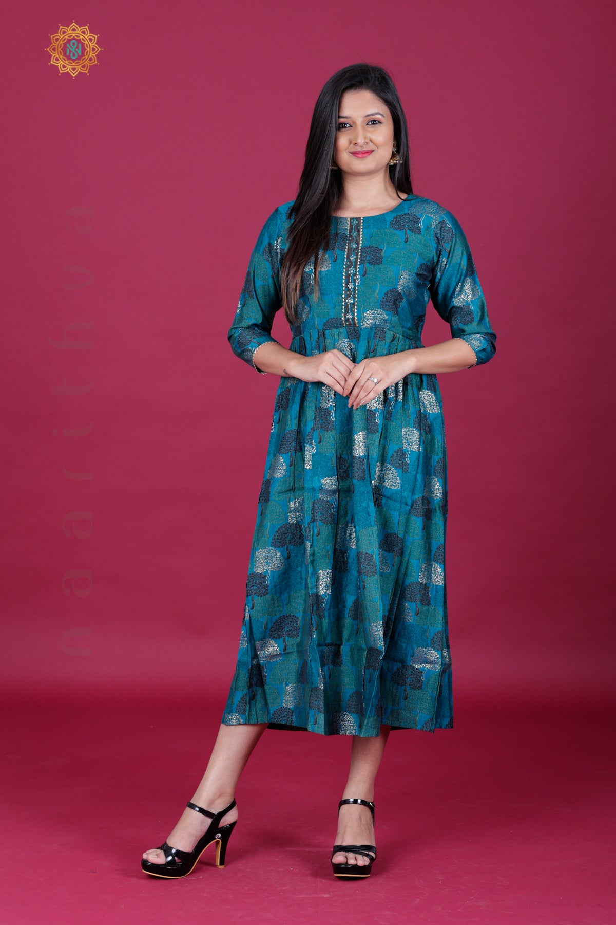 PINE GREEN - CASUAL WEAR ONE PIECE KURTI