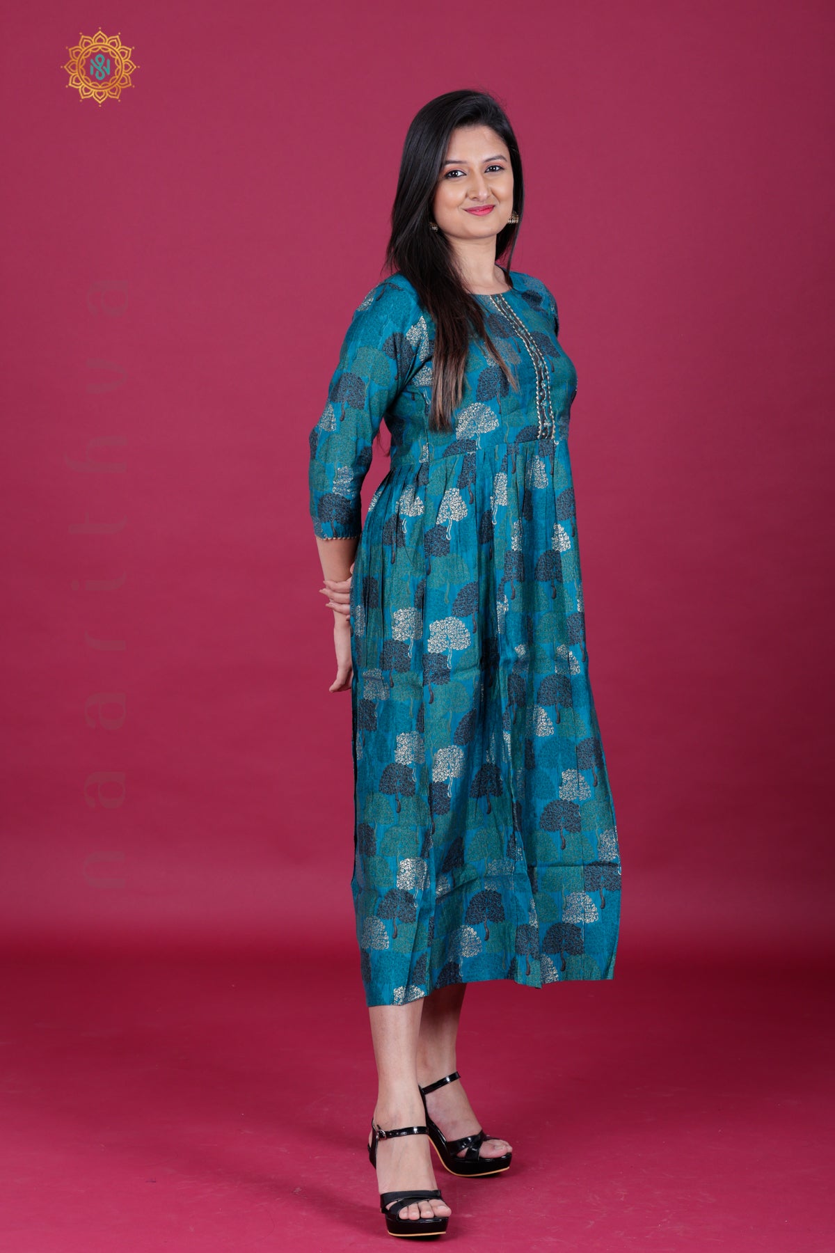 PINE GREEN - CASUAL WEAR ONE PIECE KURTI