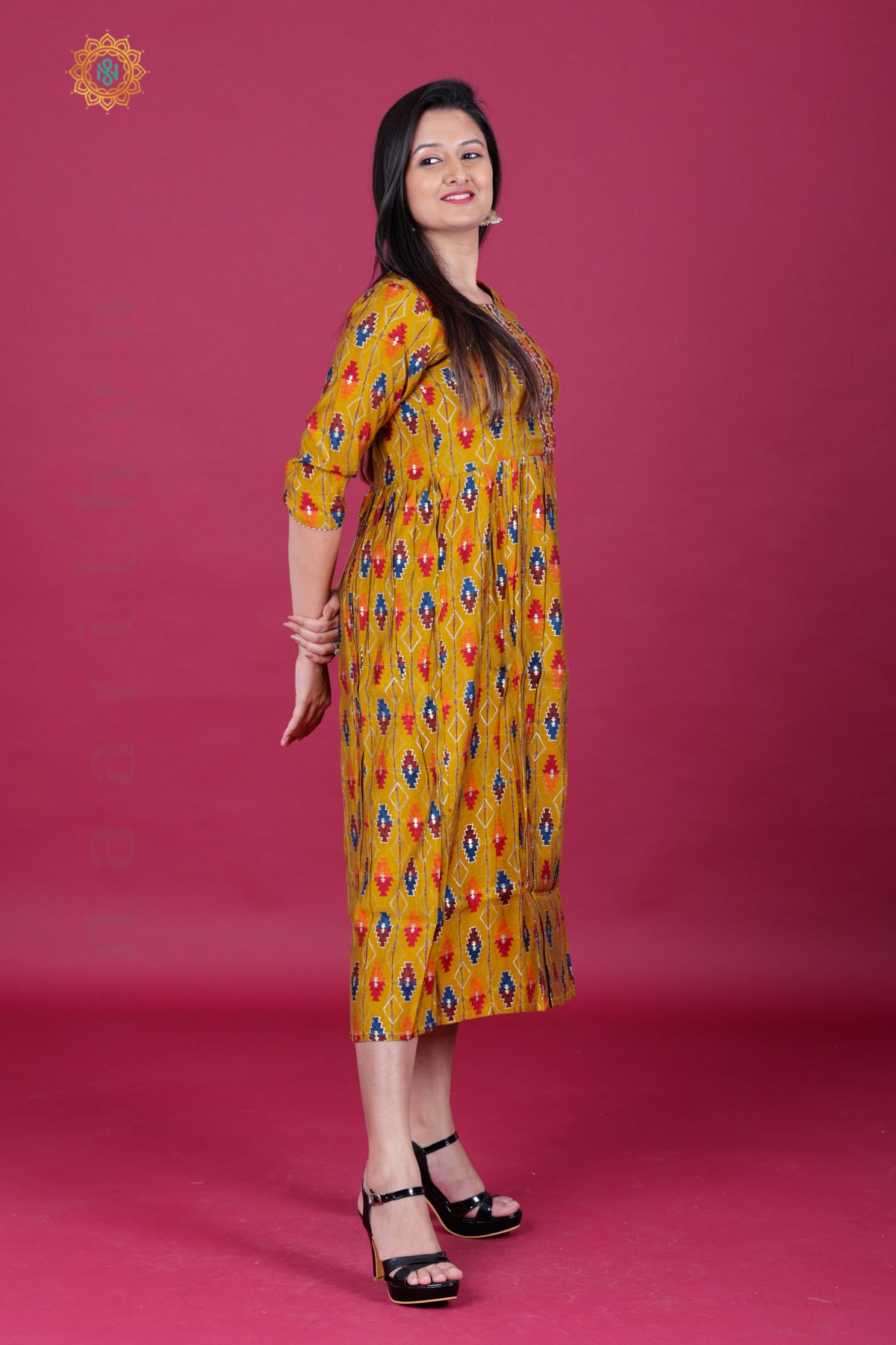 MUSTARD - CASUAL WEAR ONE PIECE KURTI