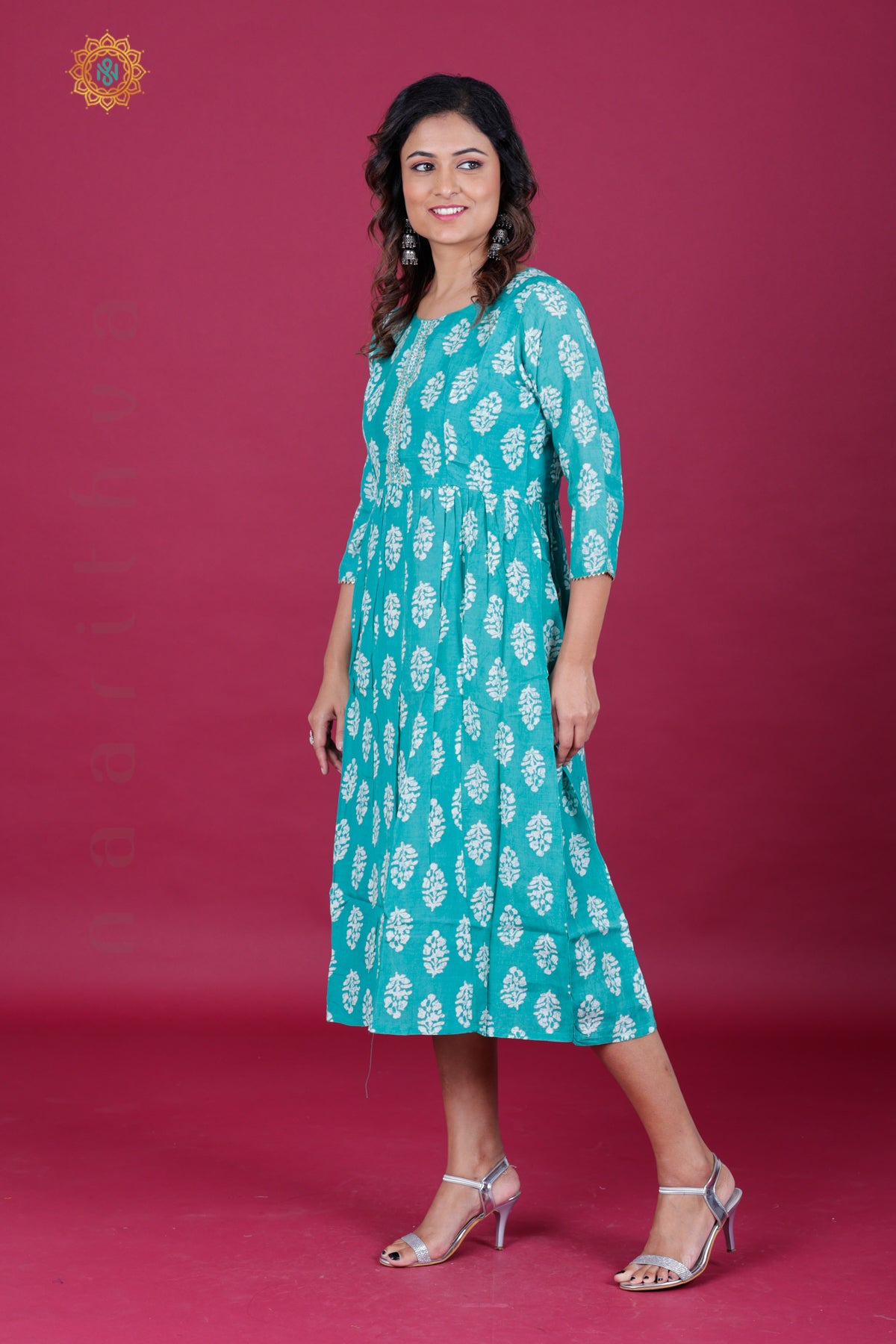 SEA GREEN - CASUAL WEAR ONE PIECE KURTI