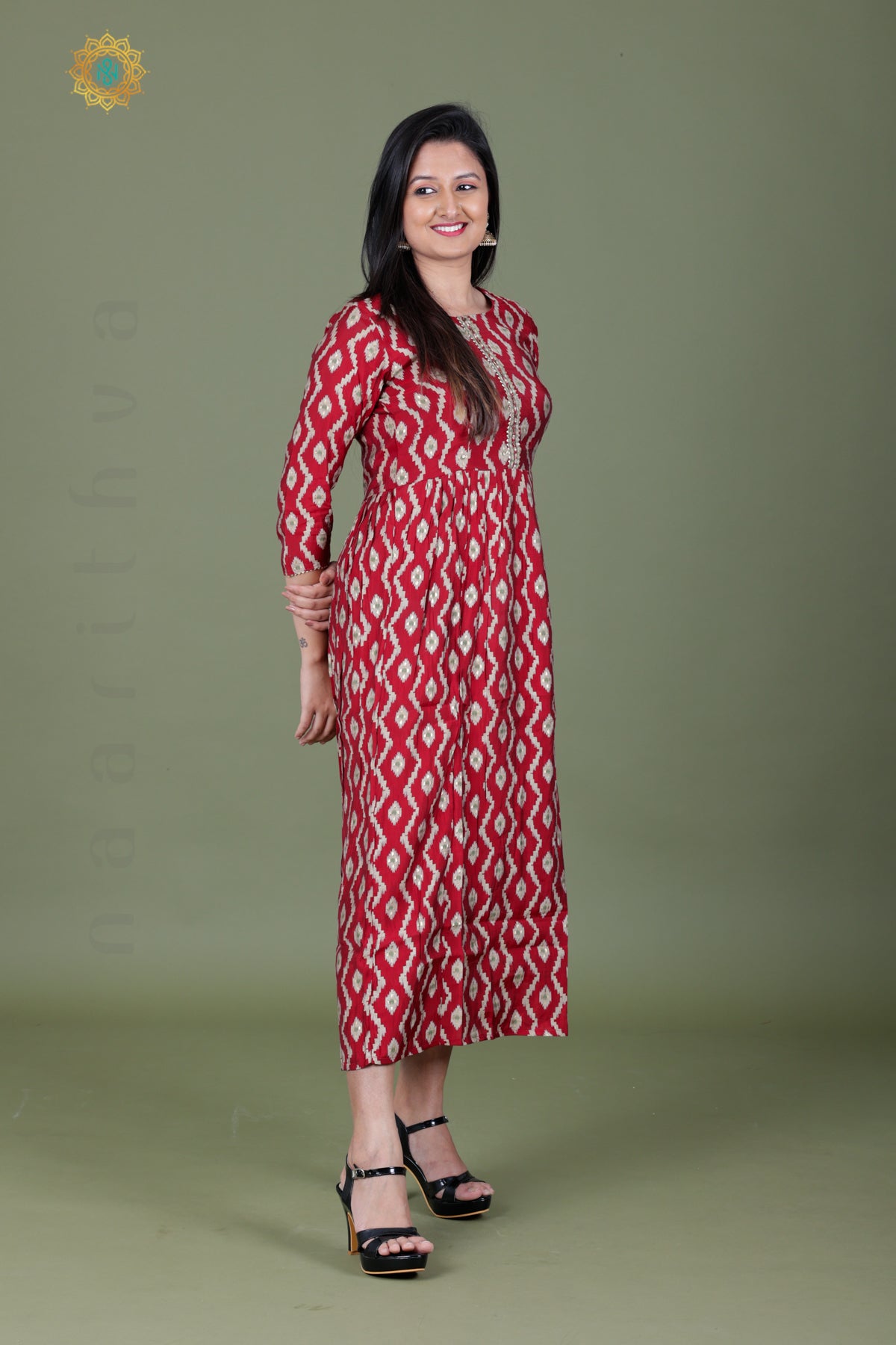 MAROON - CASUAL WEAR ONE PIECE KURTI