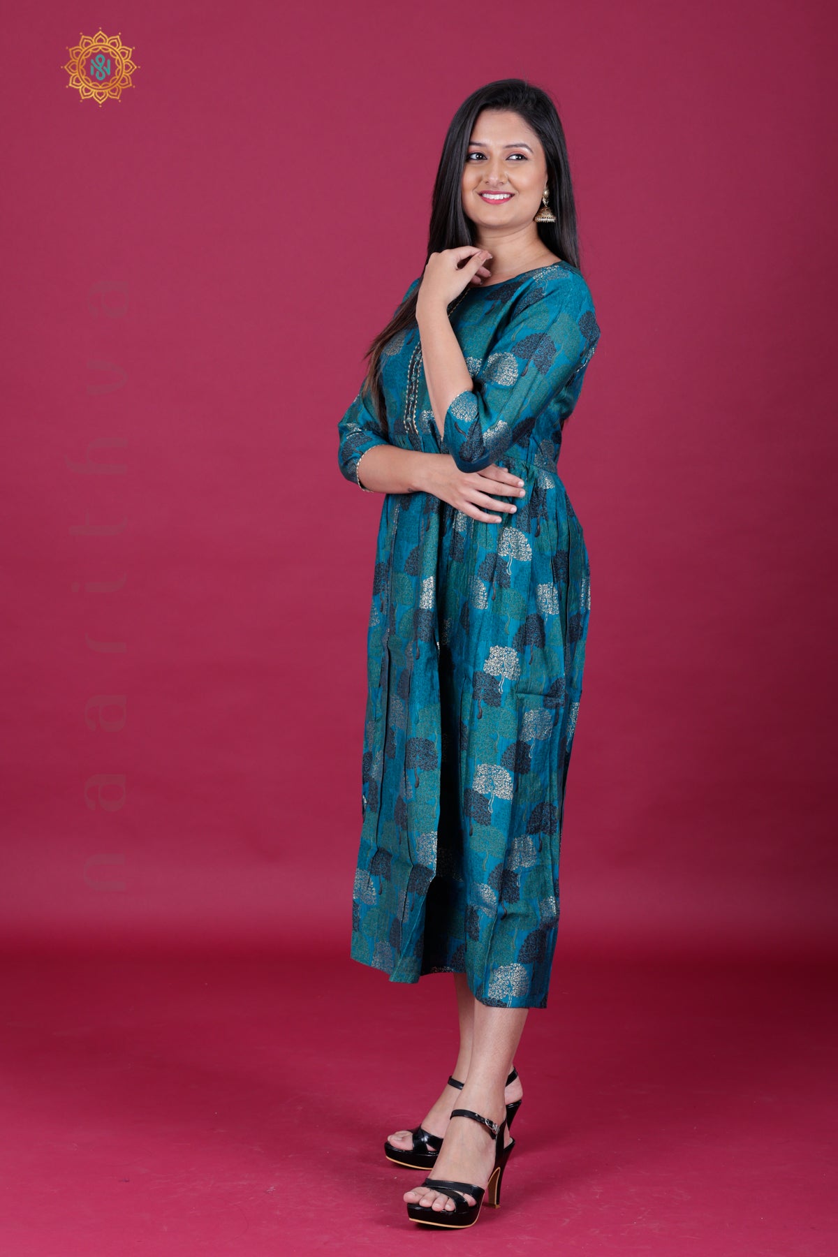 PINE GREEN - CASUAL WEAR ONE PIECE KURTI