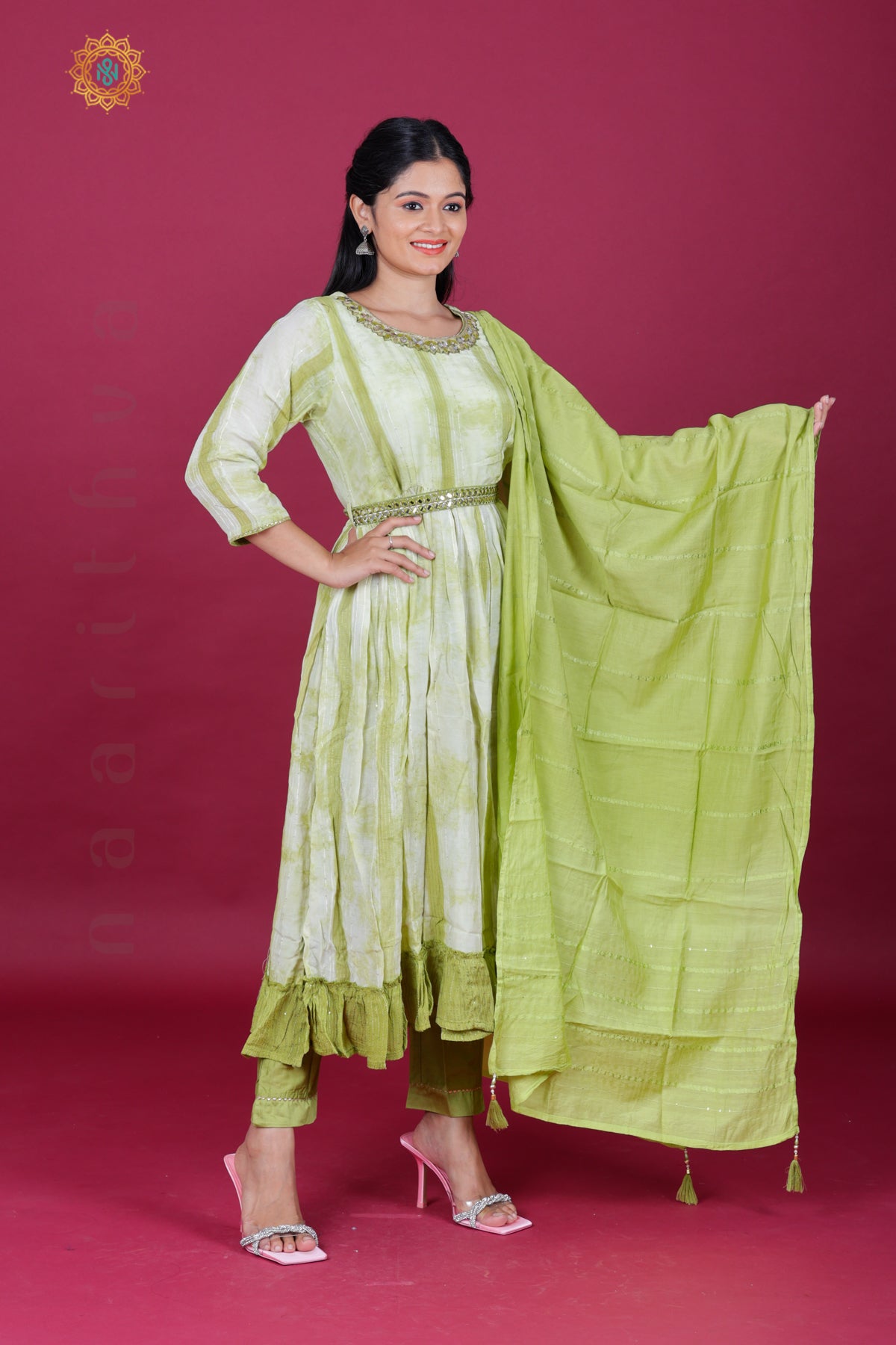 GREEN - PARTY WEAR SALWAR SUIT