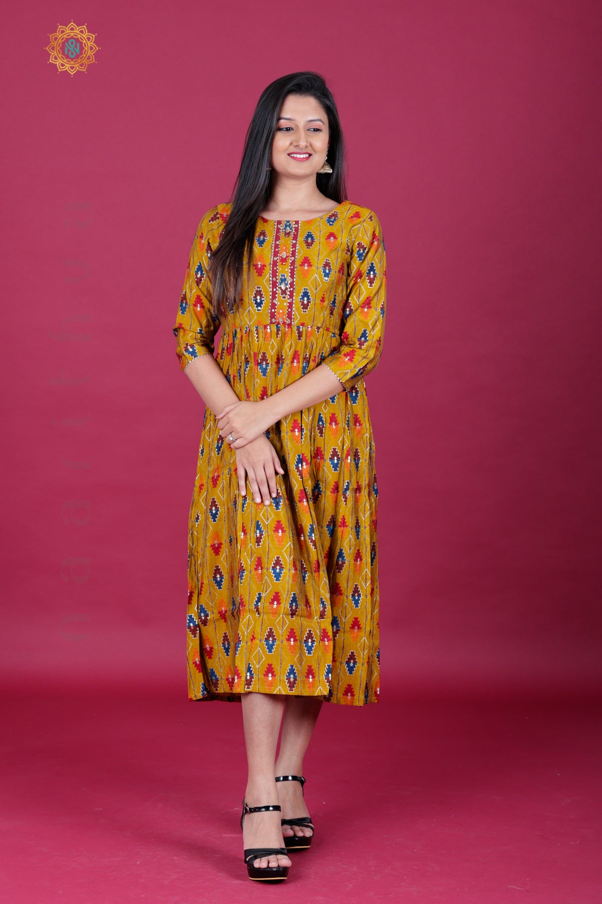 MUSTARD - CASUAL WEAR ONE PIECE KURTI