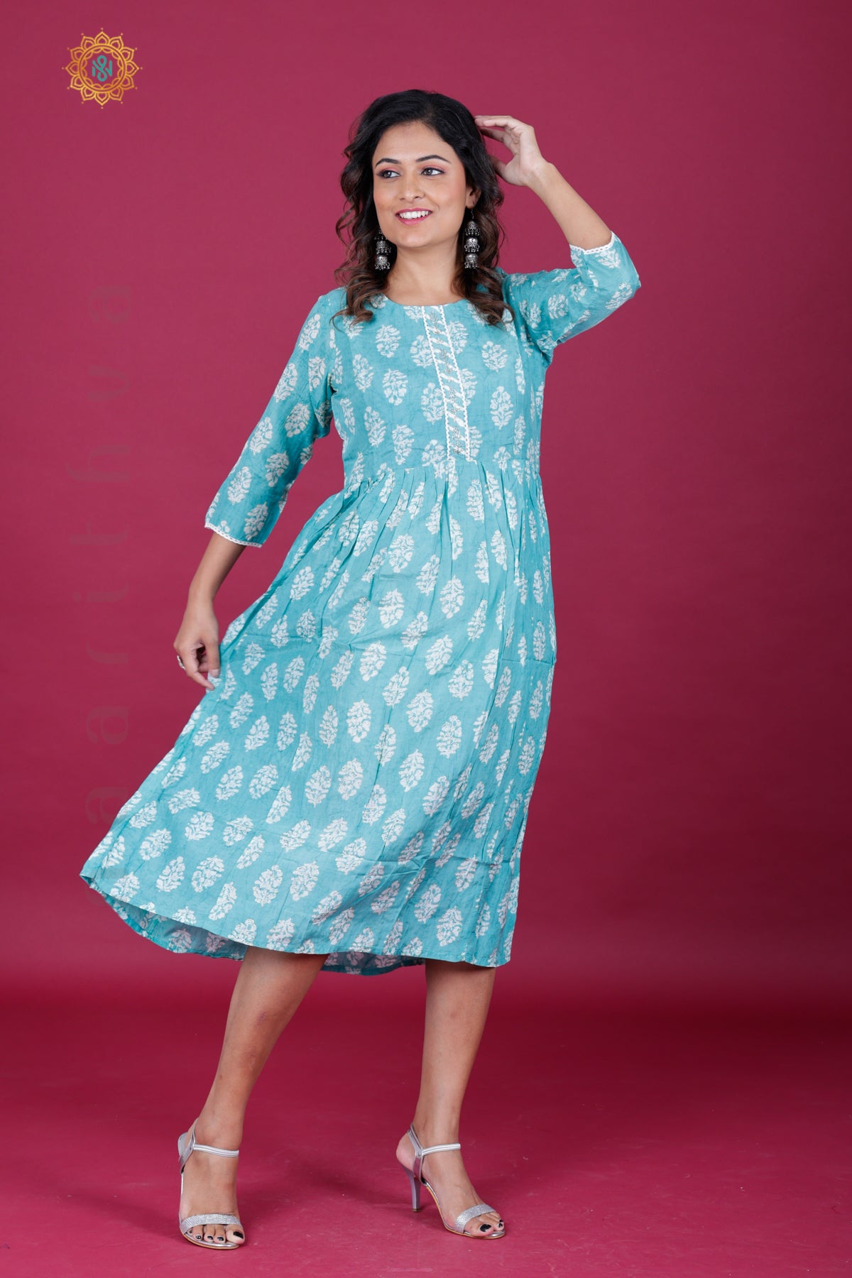 SEA GREEN - CASUAL WEAR ONE PIECE KURTI