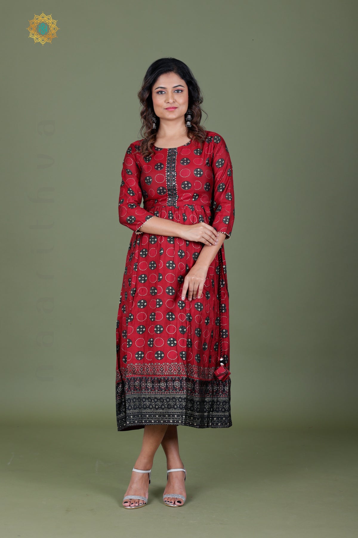 MAROON - CASUAL WEAR ONE PIECE KURTI