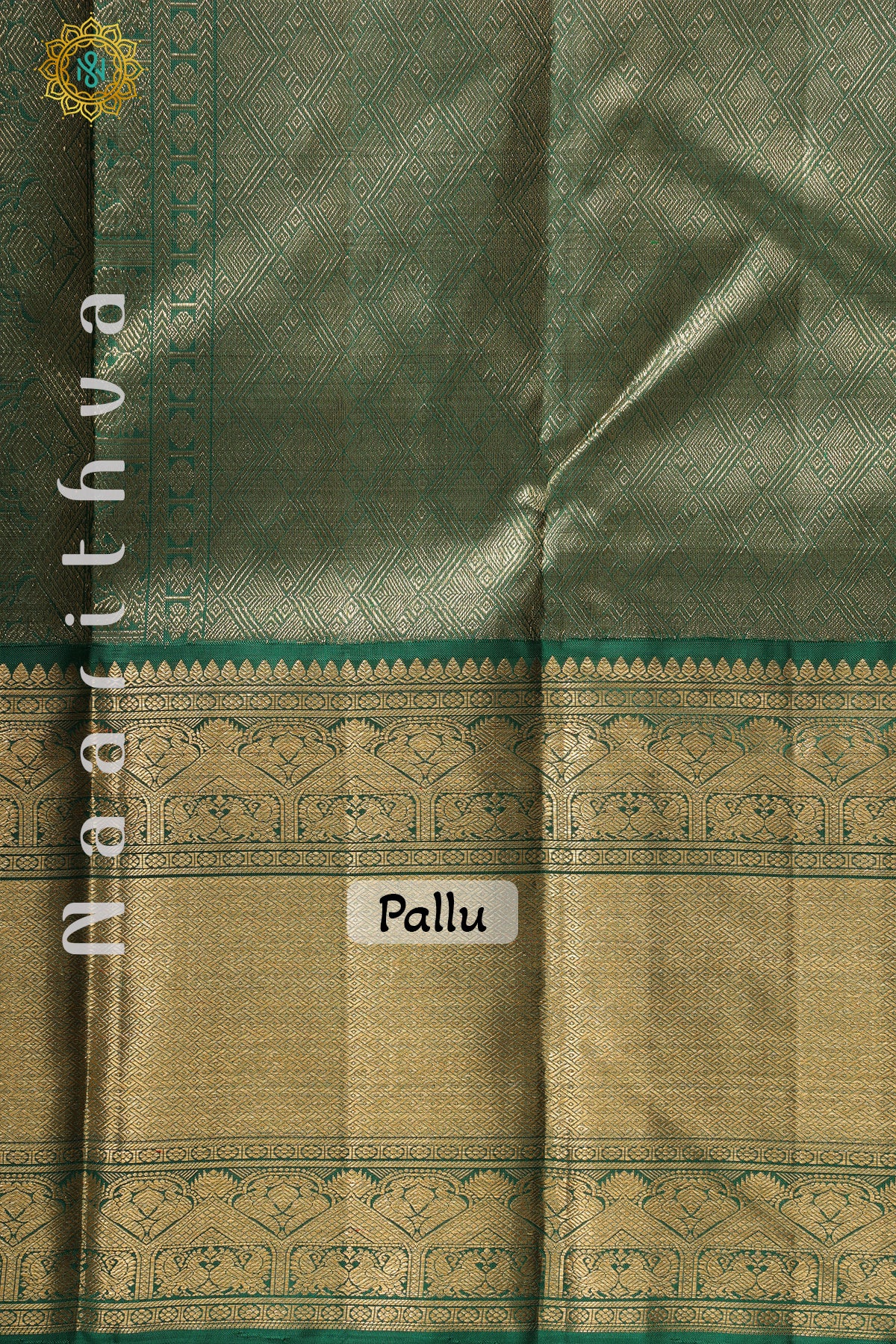 RED WITH GREEN - PURE KANJIVARAM SILK WITH PURE ZARI