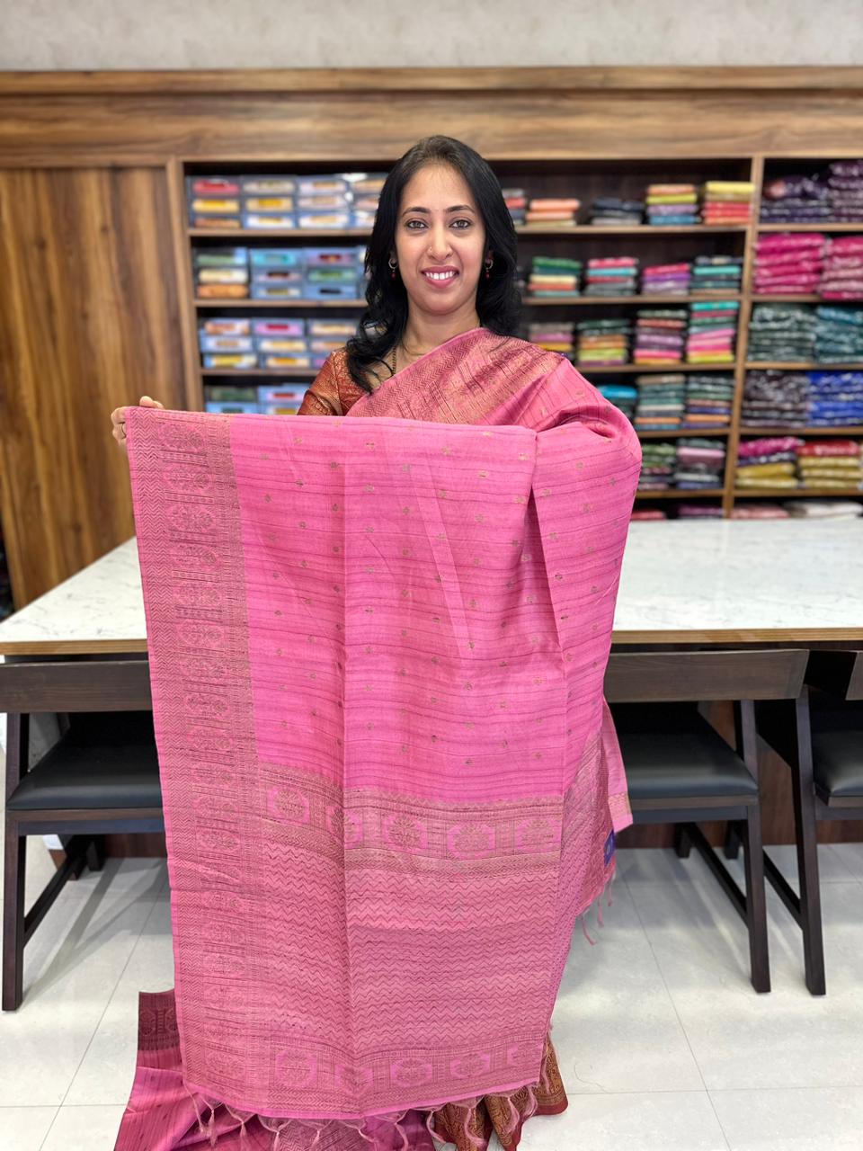 PINK - SEMI TUSSAR SILK