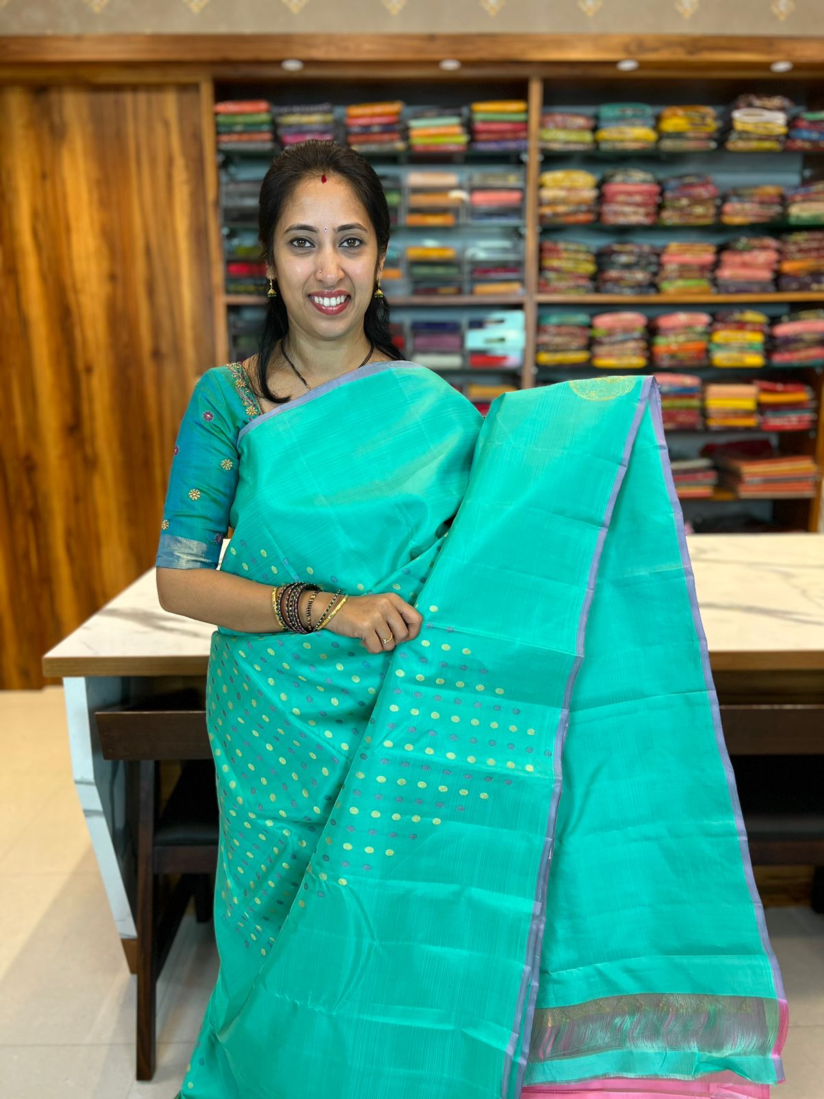 Borderless Semi Silk Saree | Jolly Silks - The Destination Of Silks |  Online shopping site - Jolly Silks